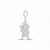925 sterling silver radiant star flower pendant for women