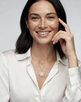 925 sterling silver radiant star flower pendant for women 3