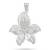 925 sterling silver magnolia filigree pendant for women