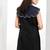 Black and blue embroidered buttersoft linen short dress