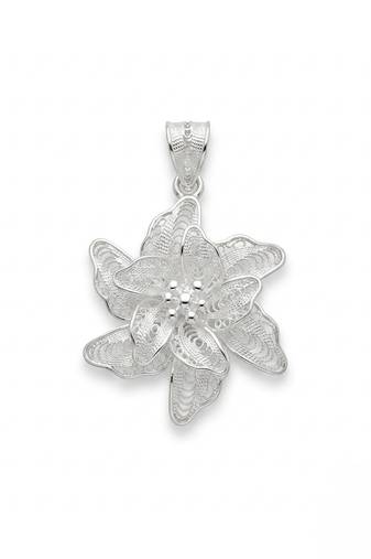 925 sterling silver snow blossom filigree pendant for women