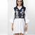 Blue and white embroidered buttersoft linen jacket shirt dress