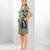 Green embroidered buttersoft linen dress
