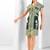 Green embroidered buttersoft linen dress