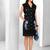 Black embroidered buttersoft linen dress
