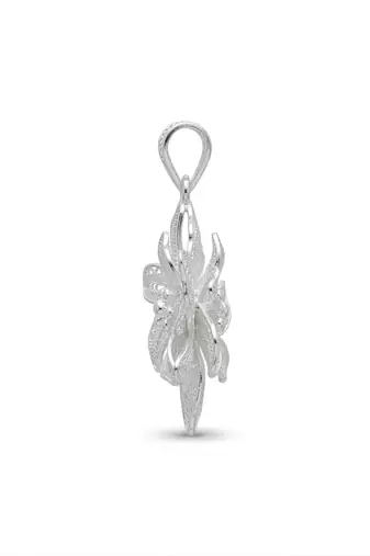 925 sterling silver snow blossom filigree pendant for women