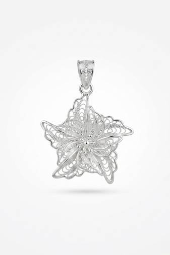 925 sterling silver twilight star filigree pendant for women