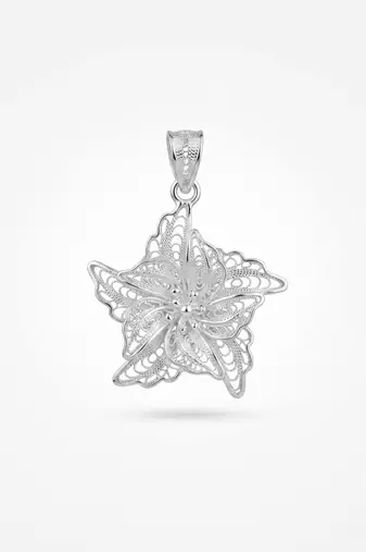 925 sterling silver twilight star filigree pendant for women