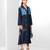 Tuft blue embroidered buttersoft linen long dress