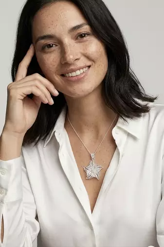 925 sterling silver twilight star filigree pendant for women