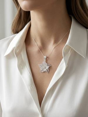 925 sterling silver twilight star filigree pendant for women 4