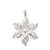 925 sterling silver floral windmill filigree pendant for women