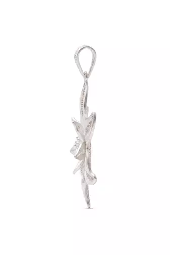 925 sterling silver floral windmill filigree pendant for women