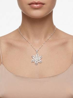925 sterling silver floral windmill filigree pendant for women 3