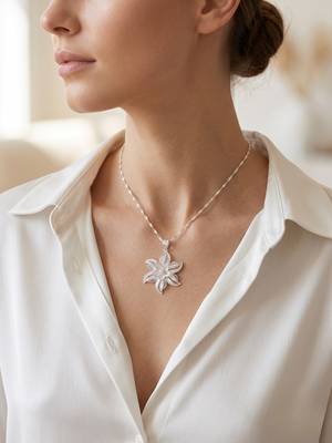 925 sterling silver floral windmill filigree pendant for women 4