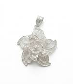 925 sterling silver rose bloom filigree pendant for women