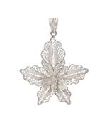 925 sterling silver elegant lily filigree pendant for women