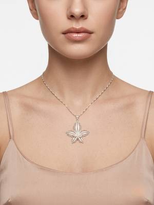 925 sterling silver elegant lily filigree pendant for women 2