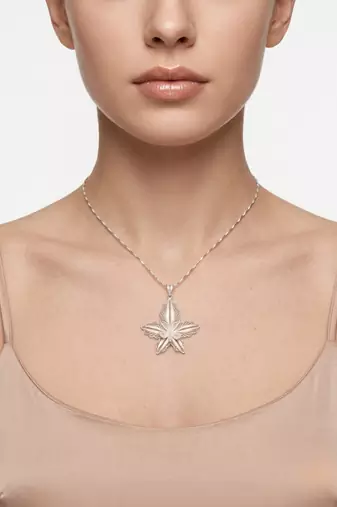 925 sterling silver elegant lily filigree pendant for women