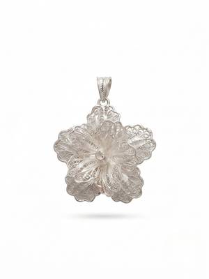 925 sterling silver lily filigree pendant for women 1