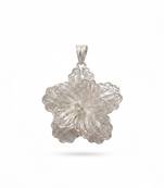 925 sterling silver lily filigree pendant for women