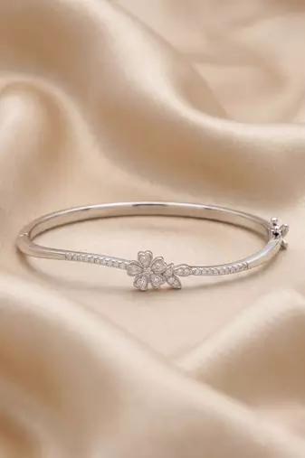 92.5 sterling silver bloom grace floral bracelet for women