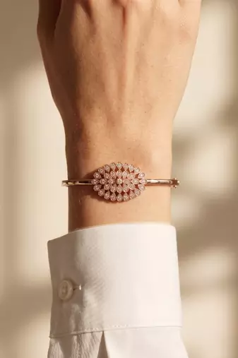 92.5 sterling silver radiant blossom bracelet for women
