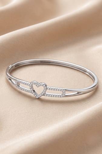 92.5 sterling silver eternal heart bracelet for women