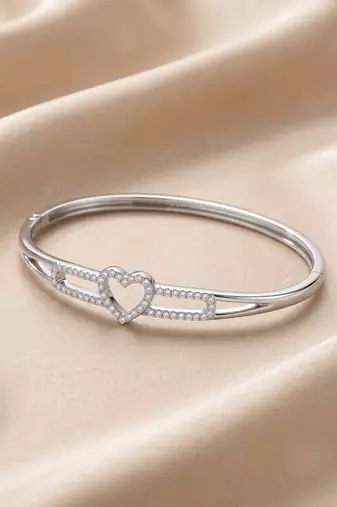 92.5 sterling silver eternal heart bracelet for women