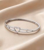 92.5 sterling silver eternal heart bracelet for women