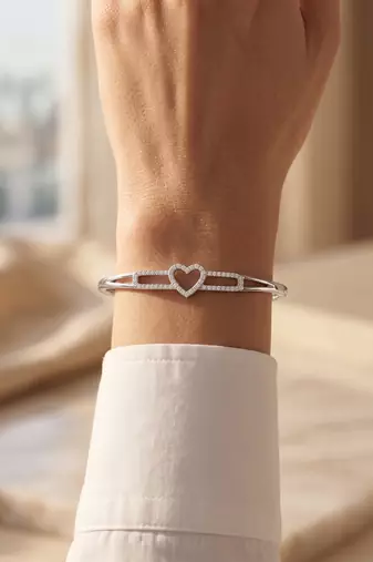92.5 sterling silver eternal heart bracelet for women