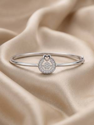 92.5 sterling silver heart halo charm bracelet for women 2