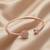 92.5 sterling silver blossom heart open cuff bracelet for women