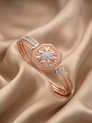 92.5 sterling silver radiant bloom geometric bracelet for women 1