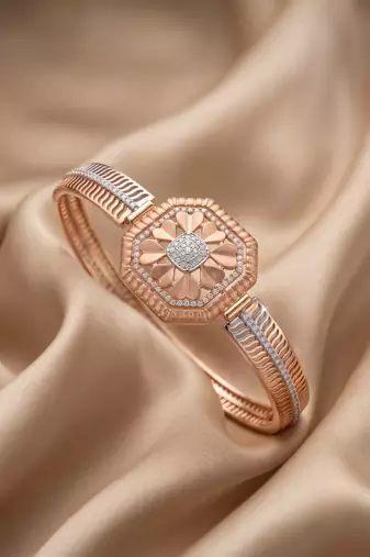 92.5 sterling silver radiant bloom geometric bracelet for women