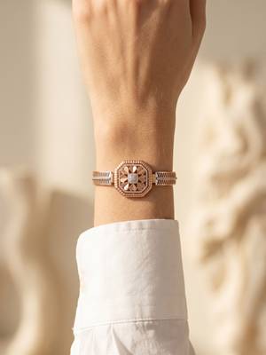 92.5 sterling silver radiant bloom geometric bracelet for women 2