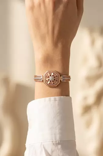 92.5 sterling silver radiant bloom geometric bracelet for women