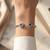 92.5 sterling silver sapphire bloom beaded open bracelet for women