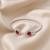 92.5 sterling silver ruby romance double charm bracelet for women