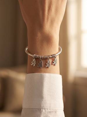 92.5 sterling silver teddy charm silver bracelet for women 2
