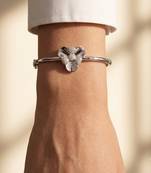 92.5 sterling silver bloom crystal flower silver bracelet for women