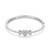 92.5 sterling silver crystal heart bow silver bracelet for women