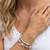 92.5 sterling silver elephant & fish charm silver open cuff bracelet for women