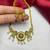 Antique Gold Peacock Necklace Earrings Set, Temple Jewelry with Pearl Drops