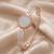 92.5 sterling silver rose gold crystal circle statement bracelet for women