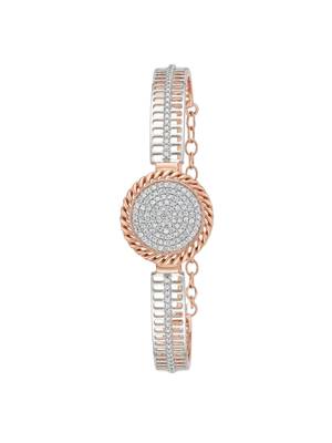 92.5 sterling silver rose gold crystal circle statement bracelet for women 3