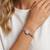 92.5 sterling silver rose gold crystal circle statement bracelet for women
