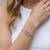 92.5 sterling silver clover charm tennis bracelet for women