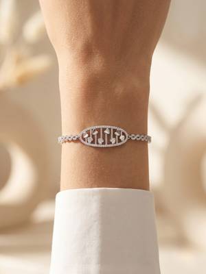 92.5 sterling silver clover charm tennis bracelet for women 3