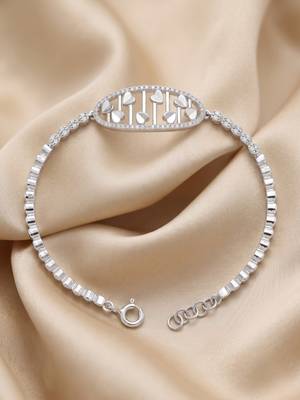 92.5 sterling silver clover charm tennis bracelet for women 4